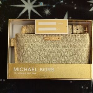 Michael Kors Gold Clutch Wristlet